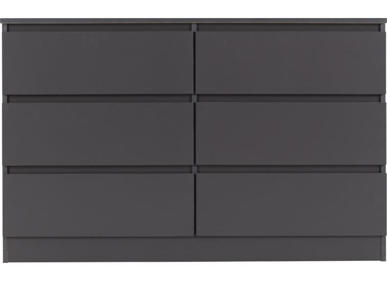 Malvern Six Drawer Chest - grey - front