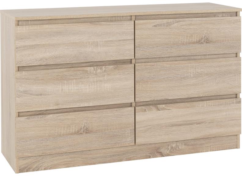 Malvern Six Drawer Chest - sonoma oak - 1