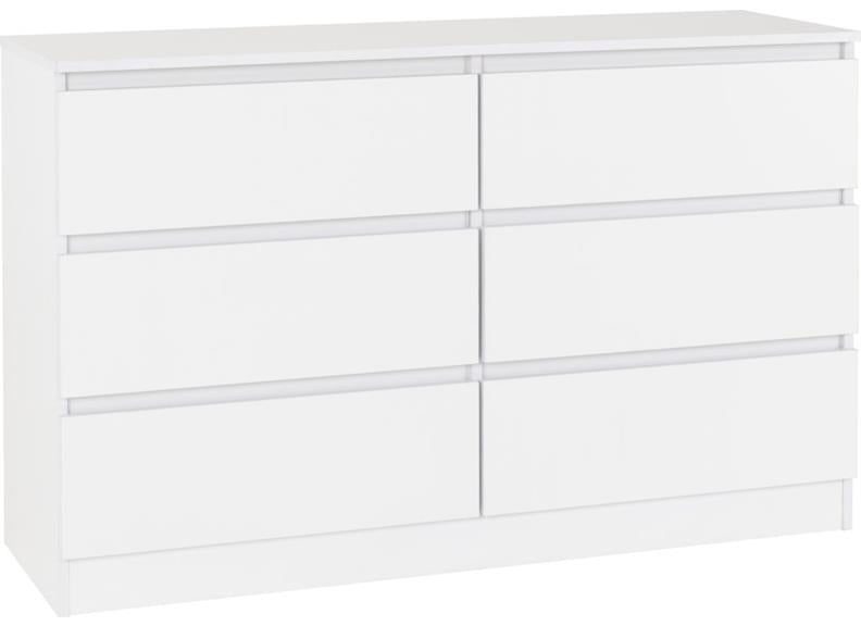 Malvern Six Drawer Chest - white - 1