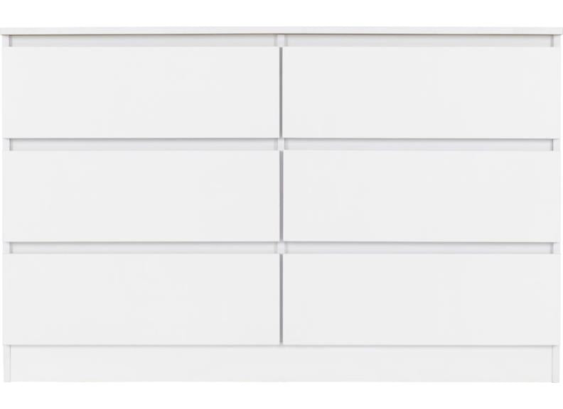 Malvern Six Drawer Chest - white - front