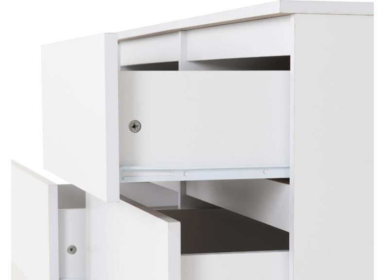 Malvern Six Drawer Chest - white - detail