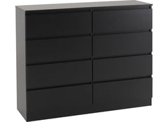 Malvern Black 8 Drawer Chest - 1