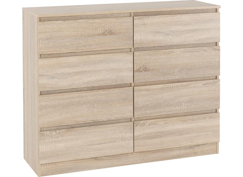 Malvern Sonoma Oak 8 Drawer Chest - 1