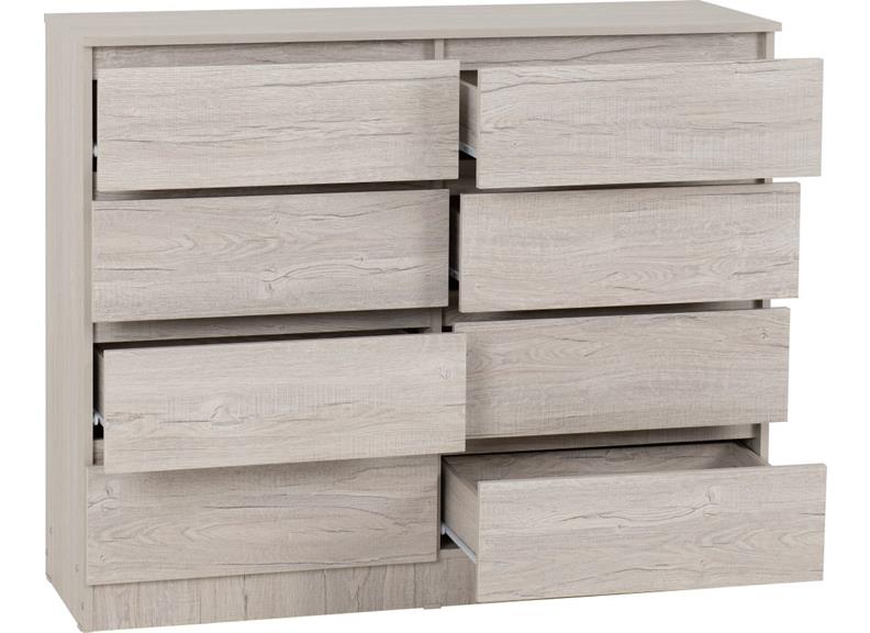 Malvern Urban 8 Drawer Chest - open