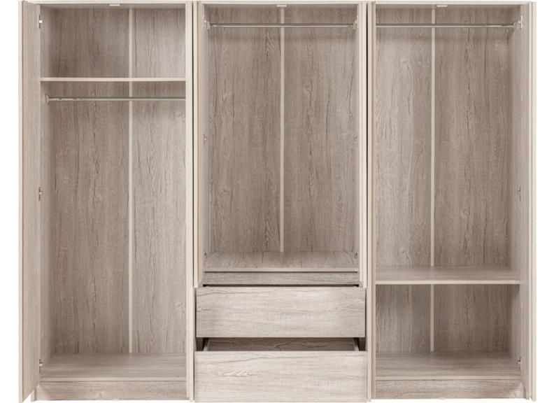 Malvern Six Door Wardrobe - interior