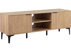 Miami Oak TV Stand – Oak Effect Occasional TV Table With Black Legs – Modern Living Furniture