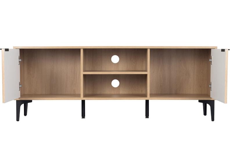 Miami Oak TV Stand – Oak Effect Occasional TV Table With Black Legs – Modern Living Furniture