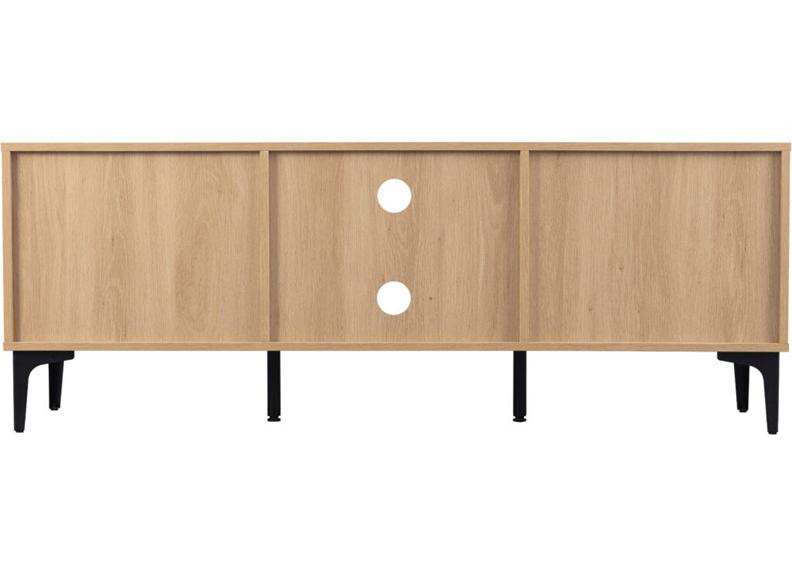 Miami Oak TV Stand – Oak Effect Occasional TV Table With Black Legs – Modern Living Furniture