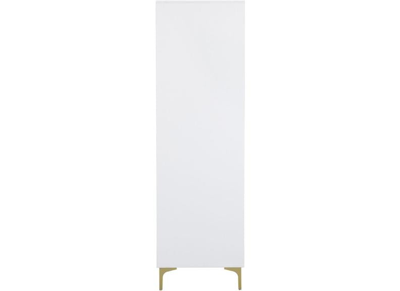 Miami White Two Door Wardrobe – White Lacquered Bedroom Wardrobe with Gold Legs – Modern Bedroom Furniture