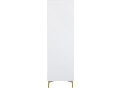 Miami White Two Door Wardrobe – White Lacquered Bedroom Wardrobe with Gold Legs – Modern Bedroom Furniture