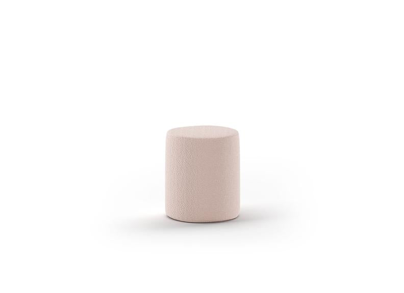 Moon Boucle Stool - pink