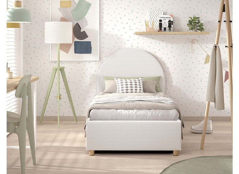 Moon White Ottoman Bed - room