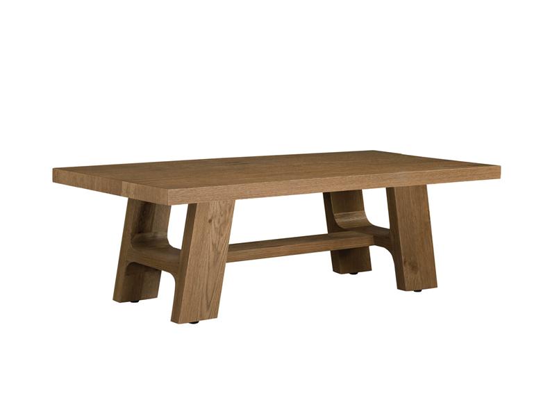 Massimo Oak Wide Coffee Table – Cashew Brown Finish | Modern Solid Oak Occasional Tables