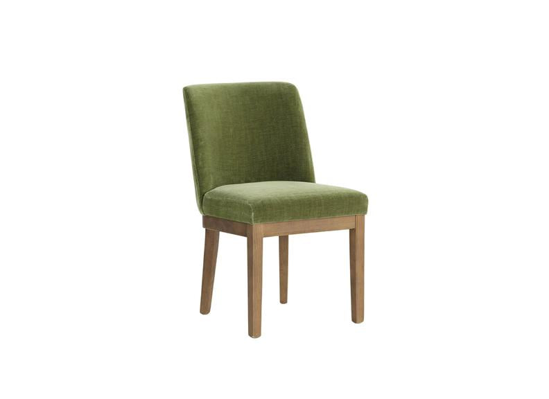 Massimo Dining Chairs –  Green Or Latte Fabric Finish | Modern Solid Oak/Fabric Dining Chairs