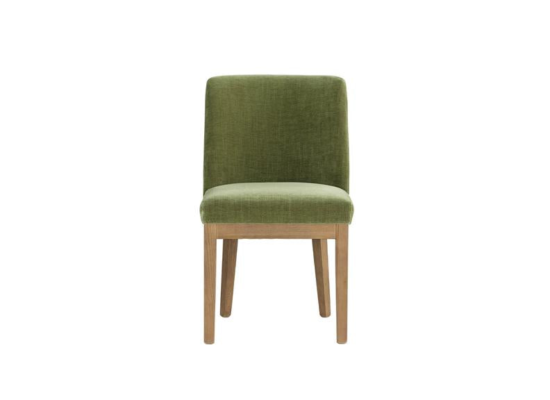 Massimo Dining Chairs –  Green Or Latte Fabric Finish | Modern Solid Oak/Fabric Dining Chairs