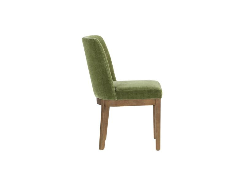 Massimo Dining Chairs –  Green Or Latte Fabric Finish | Modern Solid Oak/Fabric Dining Chairs