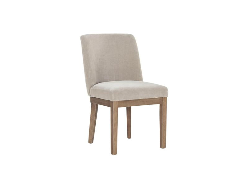 Massimo Dining Chairs –  Green Or Latte Fabric Finish | Modern Solid Oak/Fabric Dining Chairs