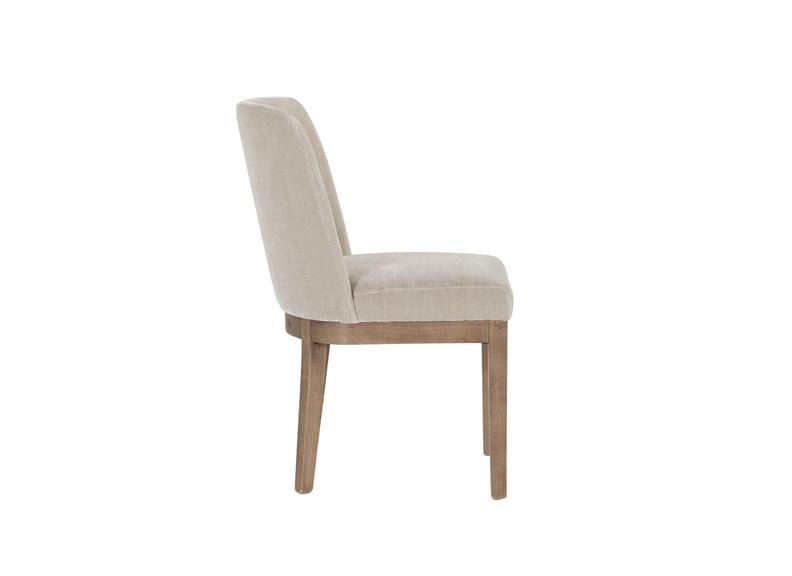 Massimo Dining Chairs –  Green Or Latte Fabric Finish | Modern Solid Oak/Fabric Dining Chairs