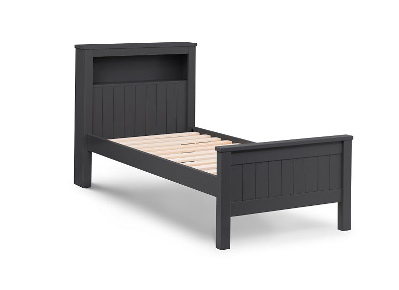 Maine Anthracite Bookcase Bed - base