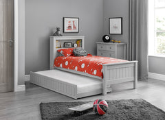 Maine Dove Grey Bookcase Bed With Underbed Only - room