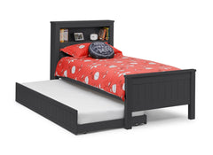 Maine Anthracite Bookcase Bed With Under Bed - open - 2