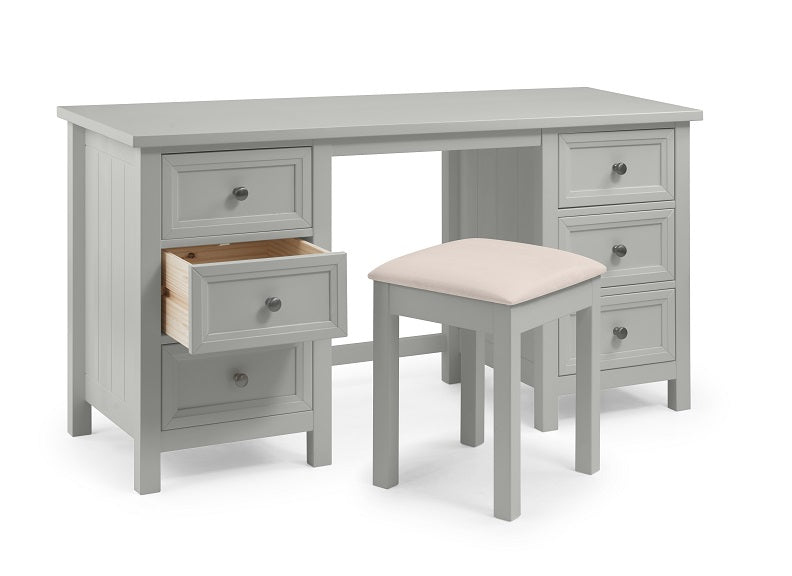 Maine Dove Grey Dressing Table With Stool