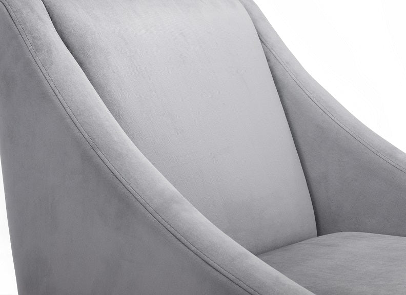 Maison Grey Velvet Chair - detail