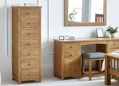 Mallory Oak 7 Drawer Chest - room