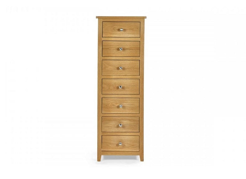 Mallory Oak 7 Drawer Chest - front