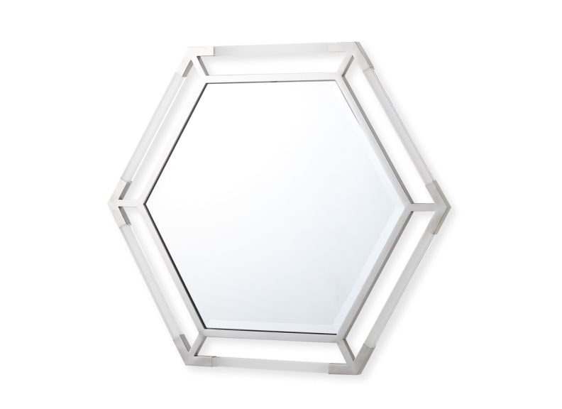 Marissa Silver Hexagonal Mirror