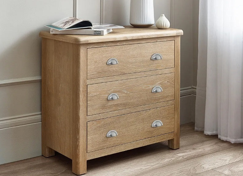 Memphis Three Drawer Chest W/Cup Handles - room