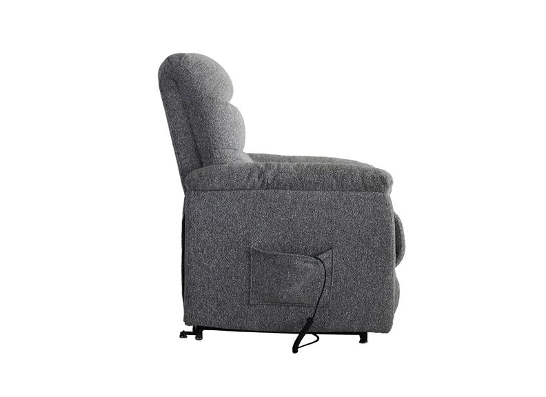 Millie Lift & Rise Dual Motor Armchair – Remote Controlled Recliner in Grey or Latte Woven Fabric