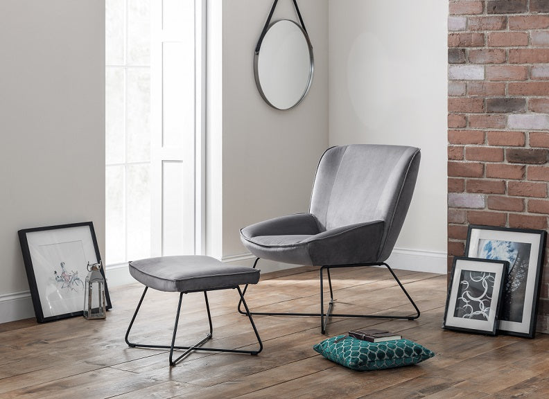 Mila Grey Chair - room