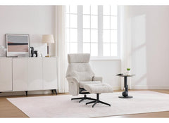 Mira Fabric Swivel Chair With Matching Footstool – Beige, Oatmeal or Charcoal Occasional Armchair