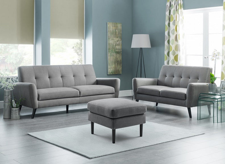 Monza Grey Linen 2+3+OTT Sofas Room