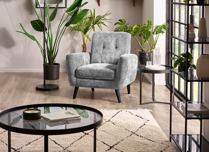 Monza Dove Grey Armchair - room
