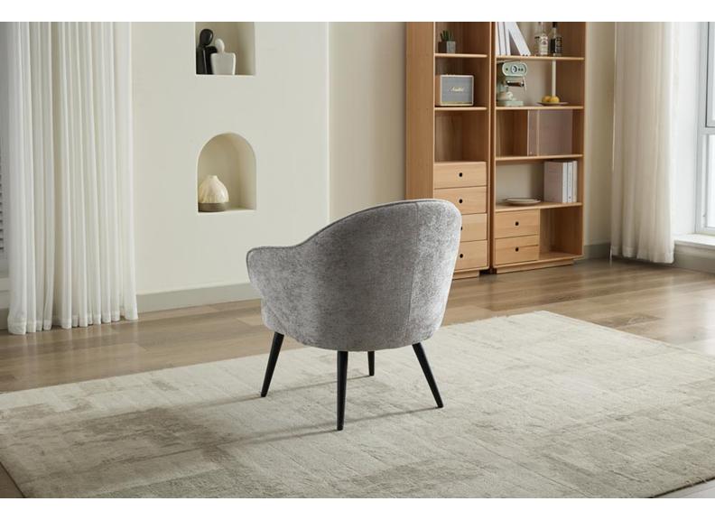 Morgan Grey Accent Chair - rear