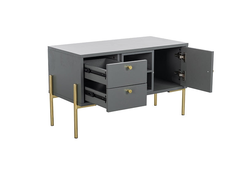 Madrid Grey & Gold 80 cm TV Stand W/Door