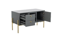 Madrid Grey & Gold 80 cm TV Stand W/Door