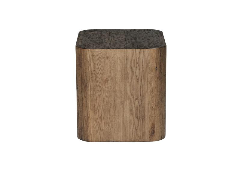 Massimo Oak Lamp Table – Cashew Brown Finish | Modern Solid Oak Occasional Table