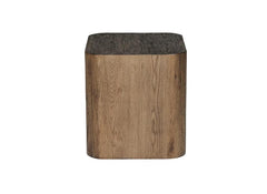 Massimo Oak Lamp Table – Cashew Brown Finish | Modern Solid Oak Occasional Table
