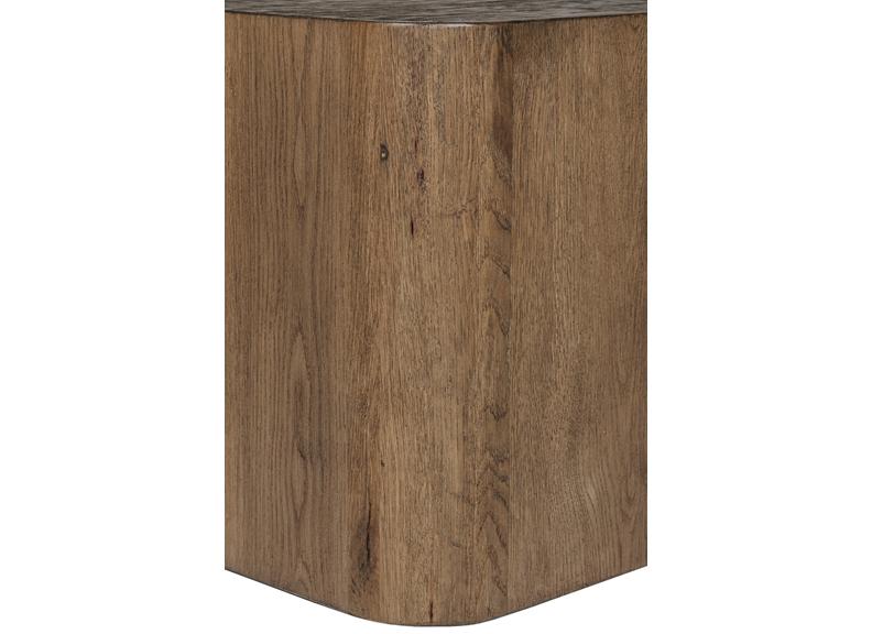 Massimo Oak Lamp Table – Cashew Brown Finish | Modern Solid Oak Occasional Table