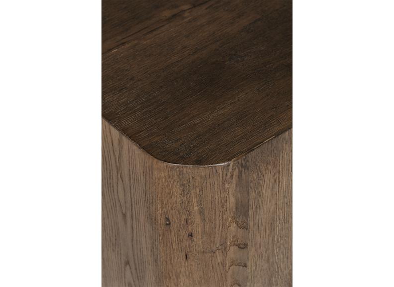 Massimo Oak Lamp Table – Cashew Brown Finish | Modern Solid Oak Occasional Table