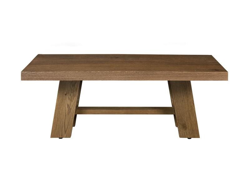 Massimo Oak Wide Coffee Table – Cashew Brown Finish | Modern Solid Oak Occasional Tables