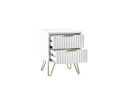 Murano White Bedside - open