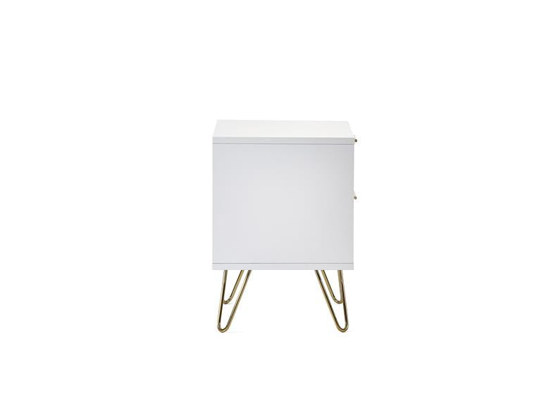 Murano White Bedside - side