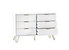 Murano White Wide Chest - open