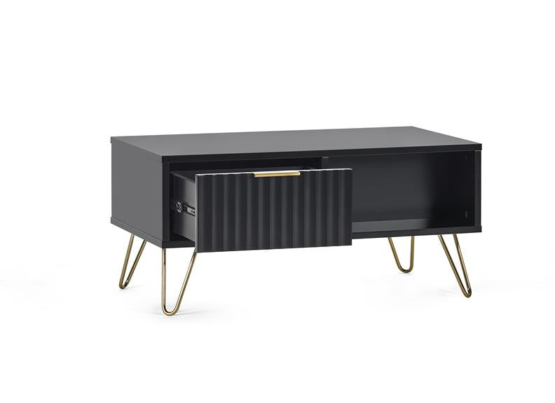 Murano Black Coffee Table - open