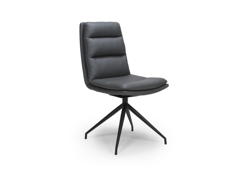 Nobo Grey Chair W/Black Metal Base - 1