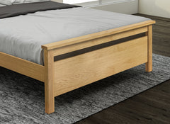 Nero Oak Bed - footend